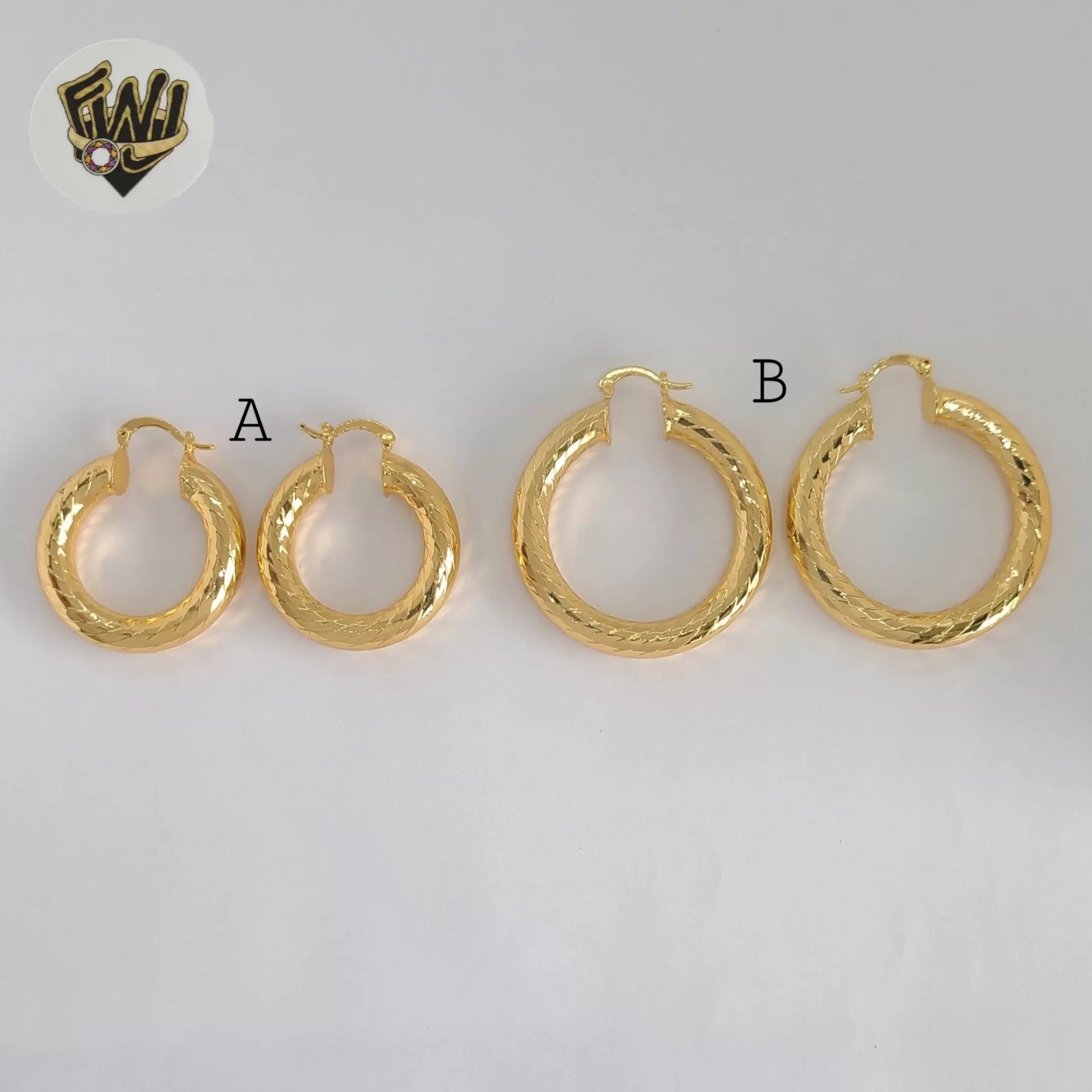 (1-2720-1) Gold Laminate - Carved Hoops - BGO