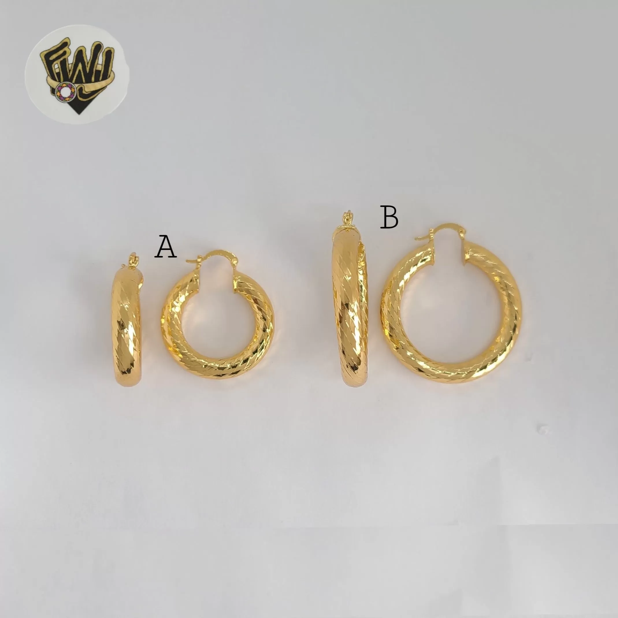 (1-2720-1) Gold Laminate - Carved Hoops - BGO