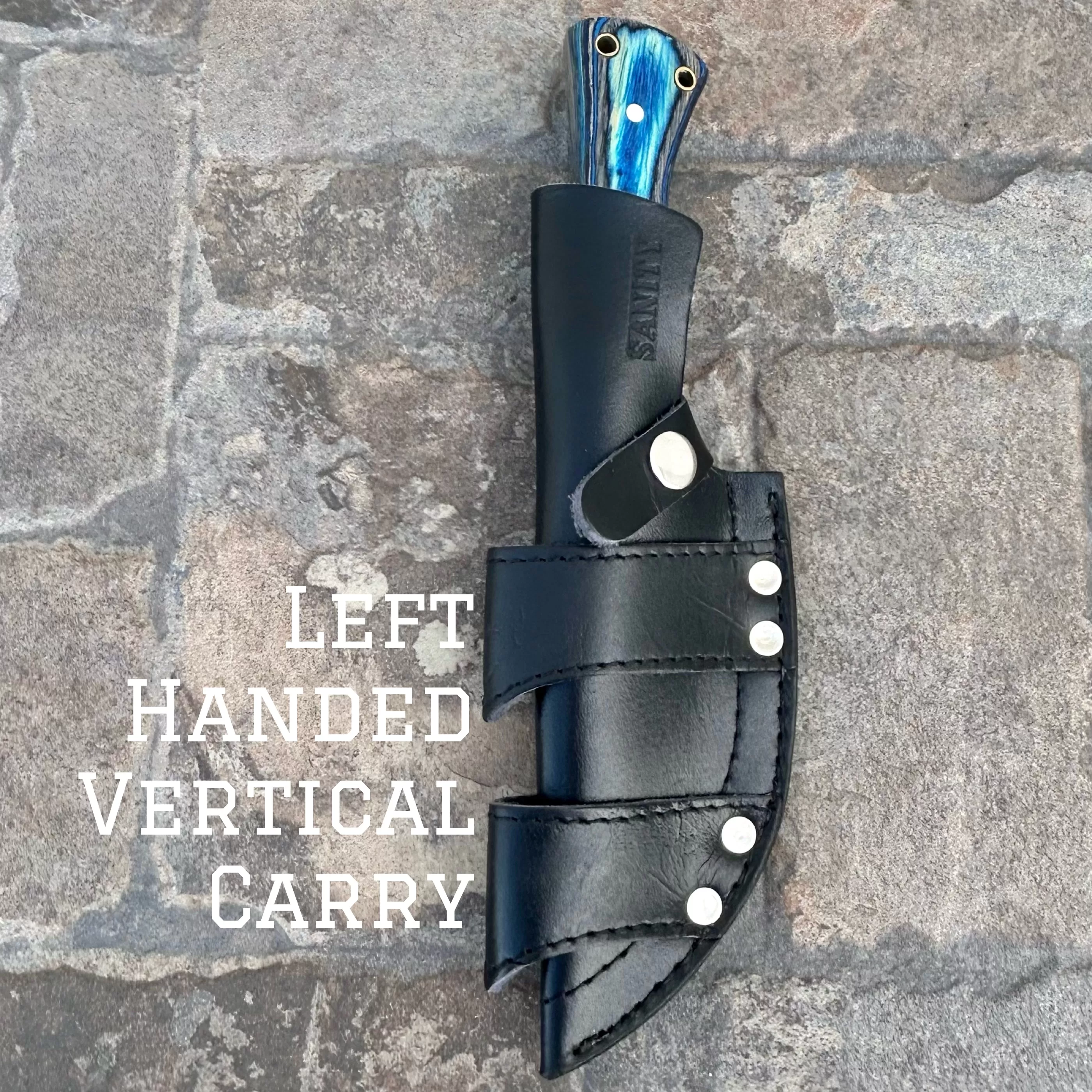 10” Rough Rider Series - Veteran - Blue & Black Wood - D2 Steel - Horizontal & Vertical Carry - CUS40