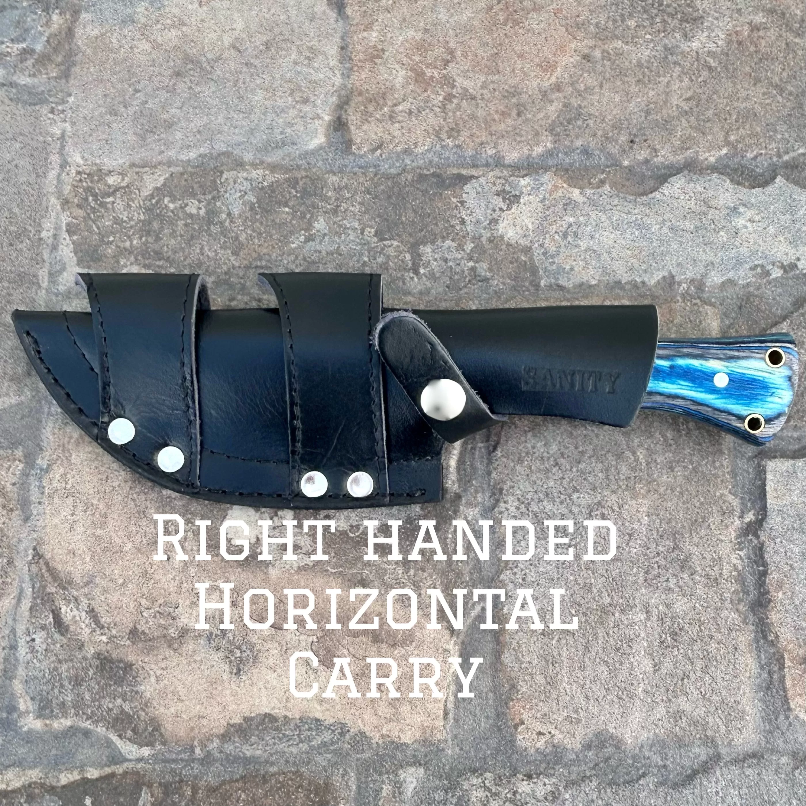 10” Rough Rider Series - Veteran - Blue & Black Wood - D2 Steel - Horizontal & Vertical Carry - CUS40