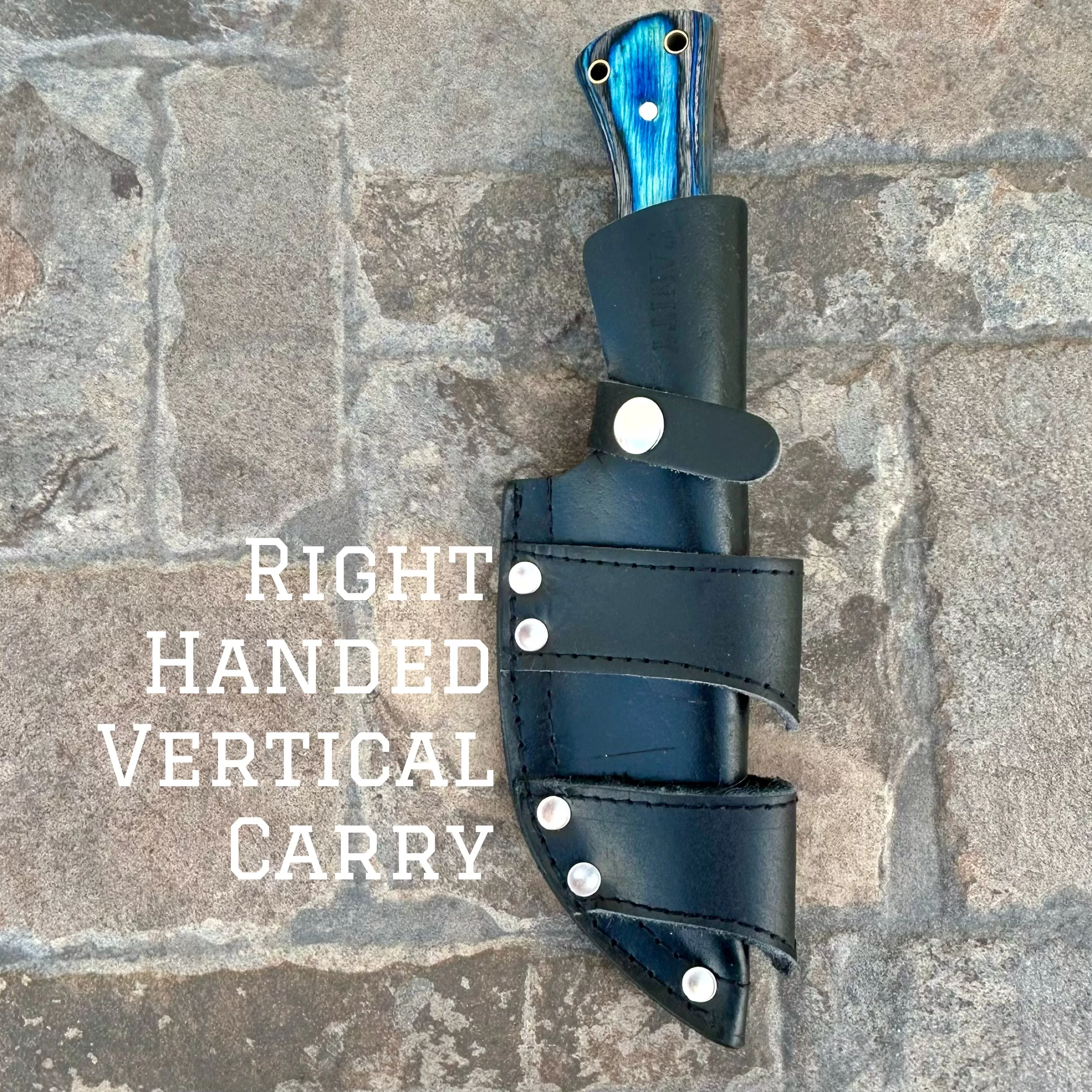 10” Rough Rider Series - Veteran - Blue & Black Wood - D2 Steel - Horizontal & Vertical Carry - CUS40