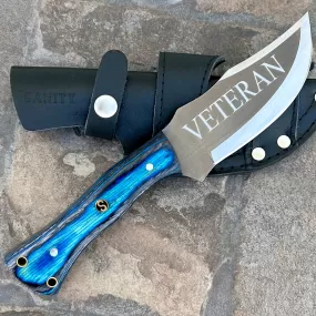 10” Rough Rider Series - Veteran - Blue & Black Wood - D2 Steel - Horizontal & Vertical Carry - CUS40