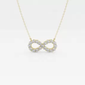 1.0 TCW Round Moissanite Diamond Infinity Necklace