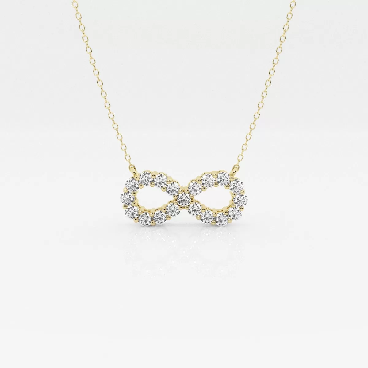 1.0 TCW Round Moissanite Diamond Infinity Necklace