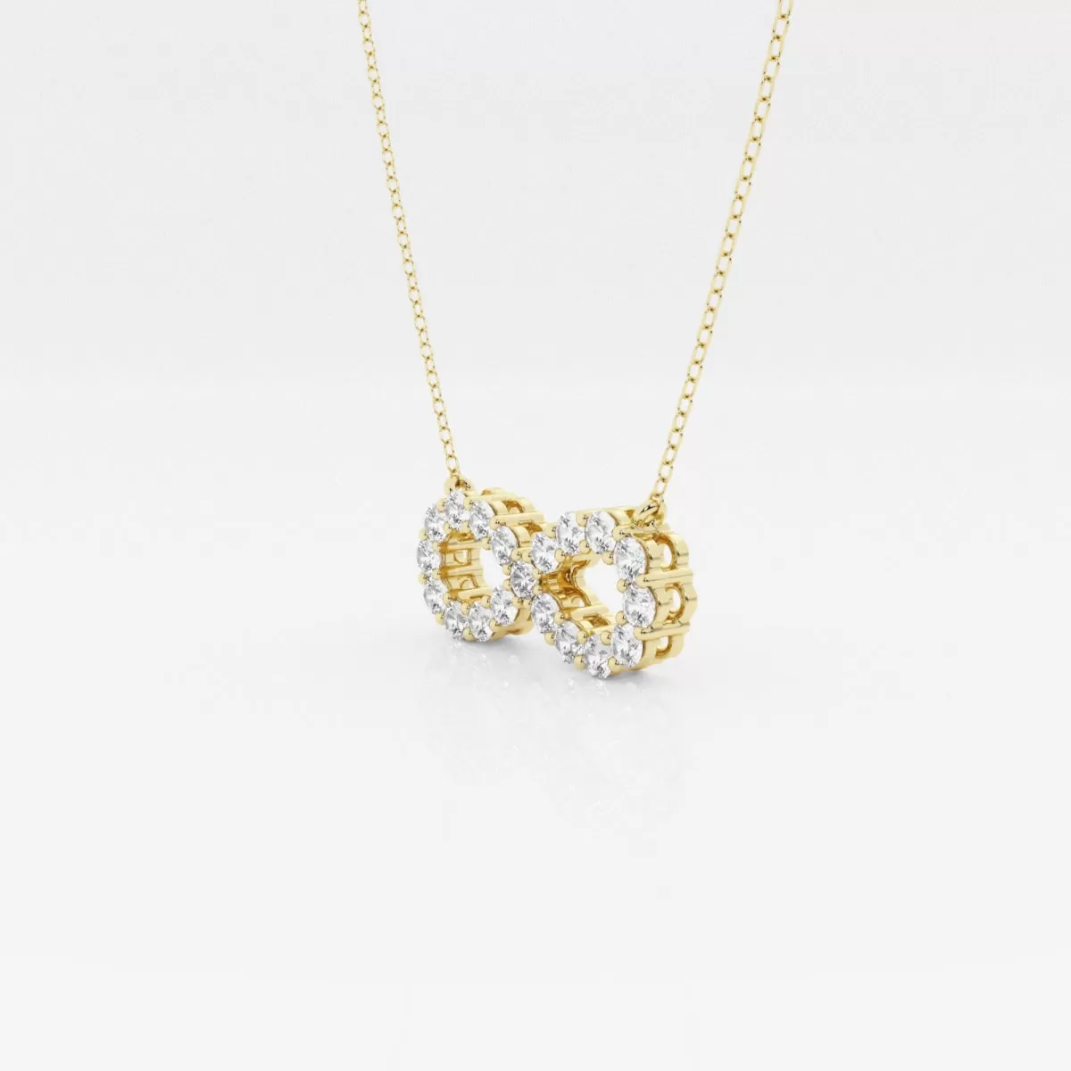 1.0 TCW Round Moissanite Diamond Infinity Necklace