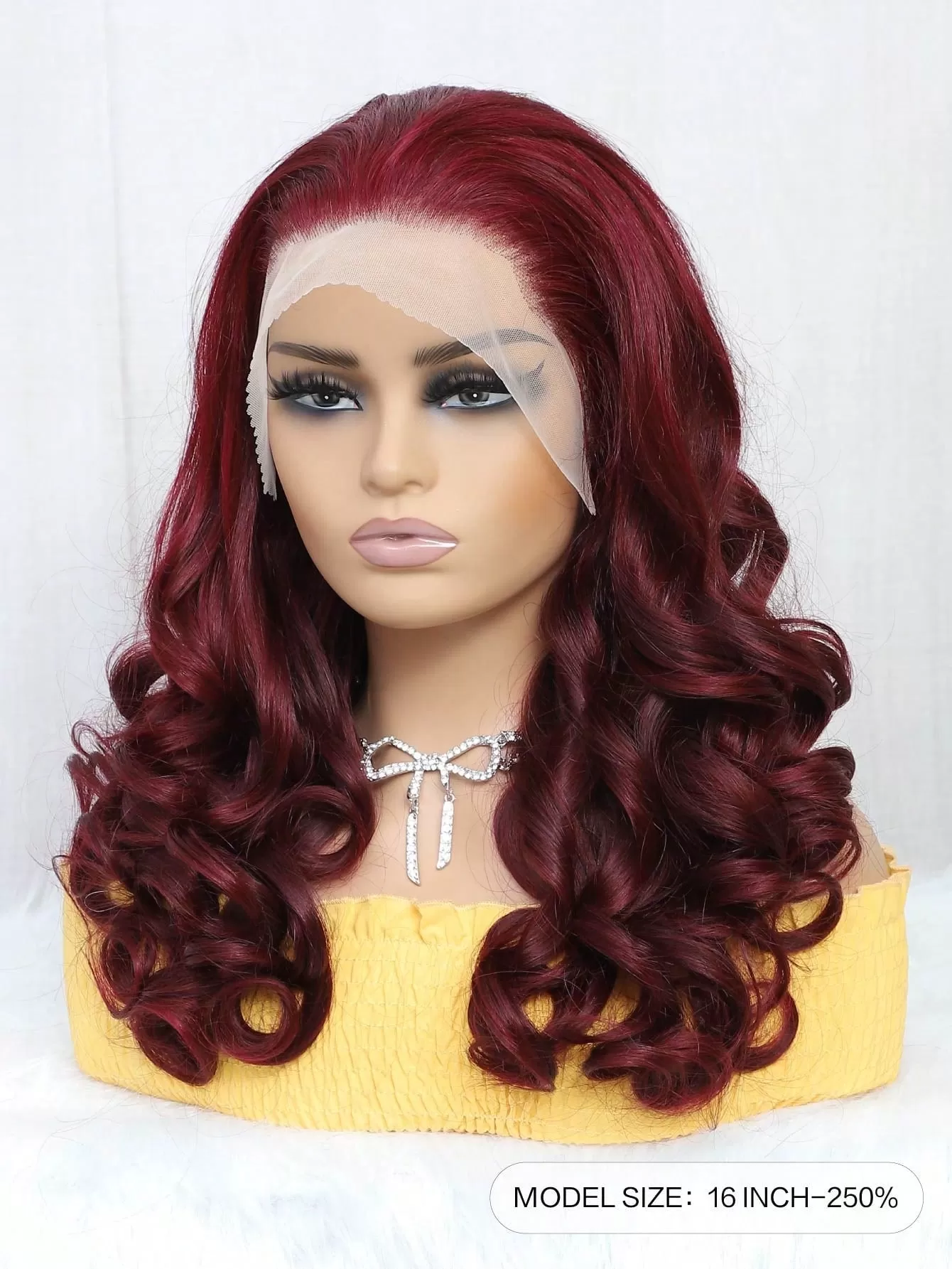 13X4 Transparent Lace Front Curly 250% Density Human Hair Wig