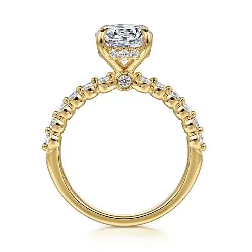 14K Y Gold 0.37ctw Bezel Set Diamond Engagement Ring