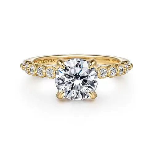 14K Y Gold 0.37ctw Bezel Set Diamond Engagement Ring