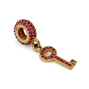 14K Yellow gold pink key-63939