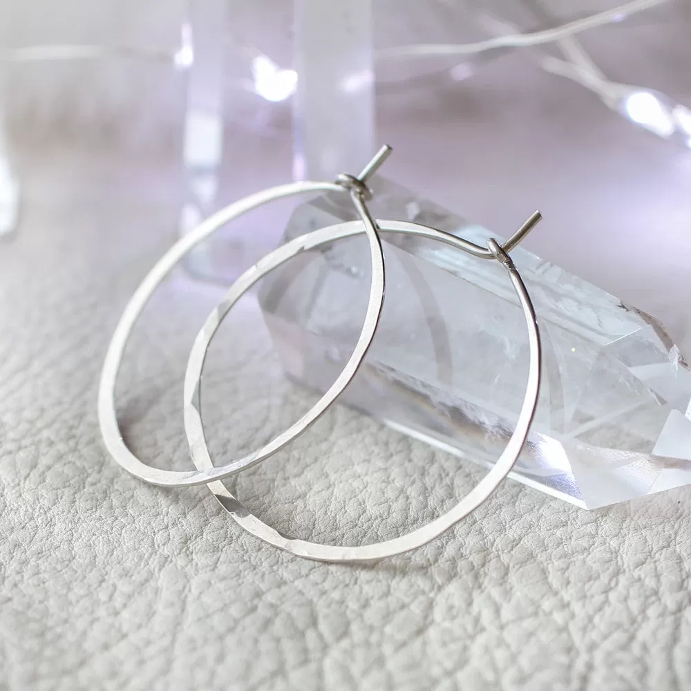 1.5 Inch Endless Thin Hoop Earrings