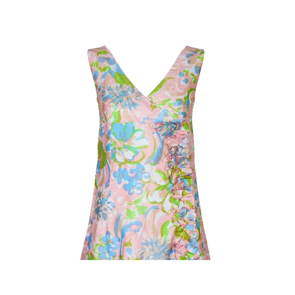 1960s Blane's Floral Print Mini Dress