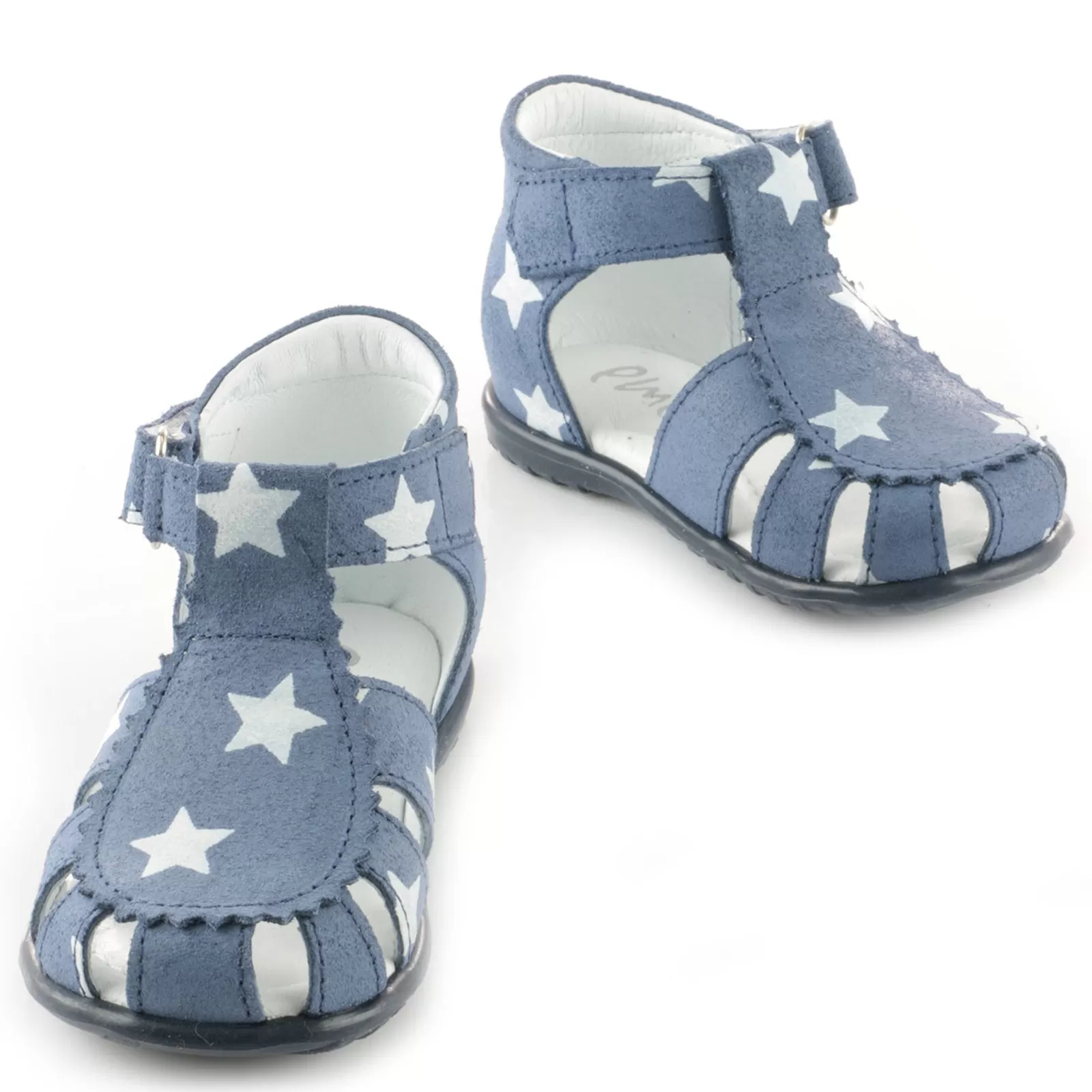 (2354-1) Blue Stars Half-Open Shoes