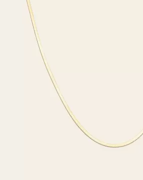 2mm Herringbone Chain - Gold Vermeil