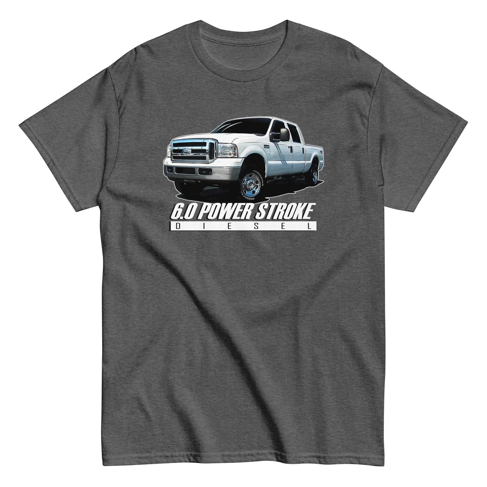 6.0 Power Stroke Diesel T-Shirt With F250 Crew Cab Design