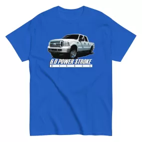 6.0 Power Stroke Diesel T-Shirt With F250 Crew Cab Design