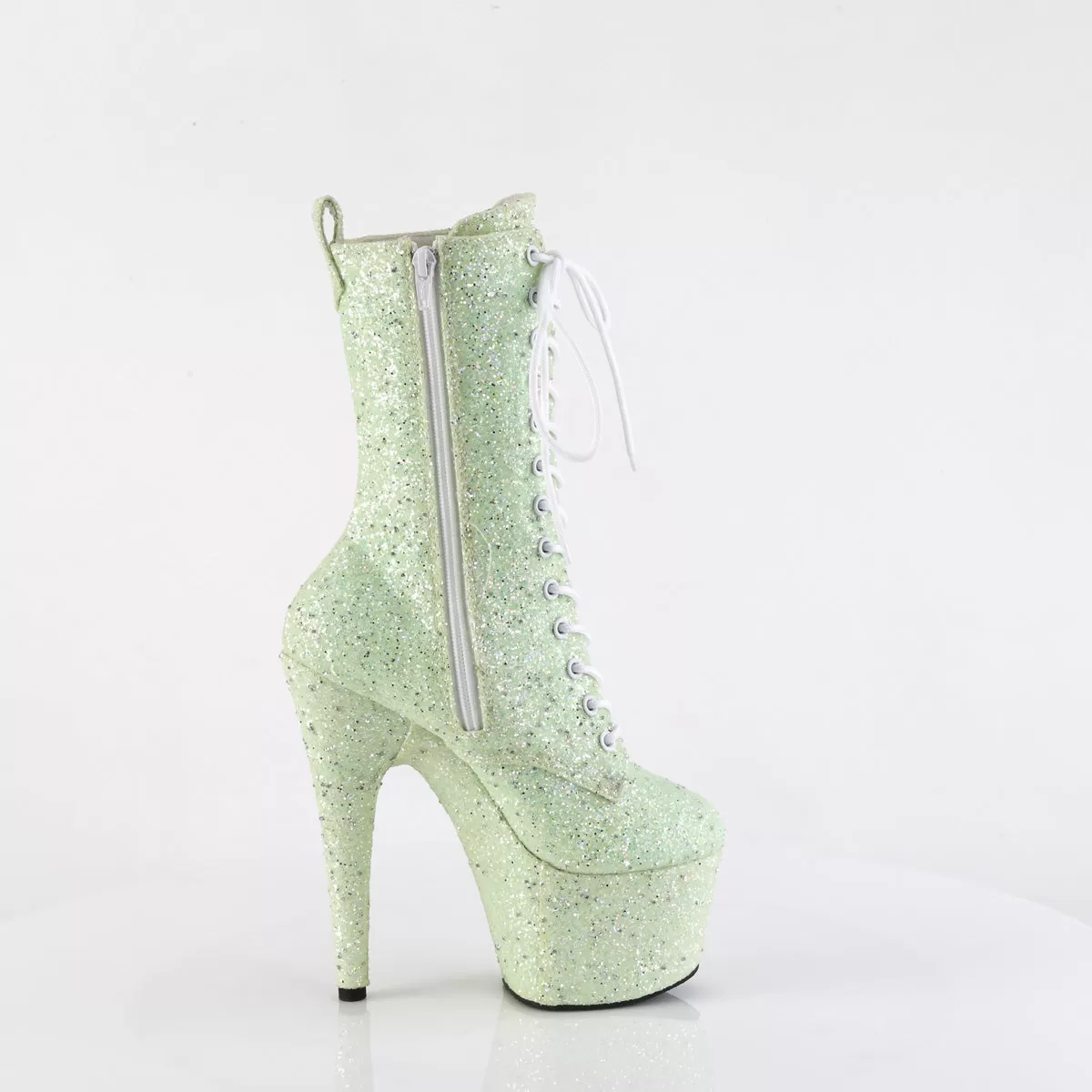 7 Inch Heel ADORE-1040GR Mint Glitter