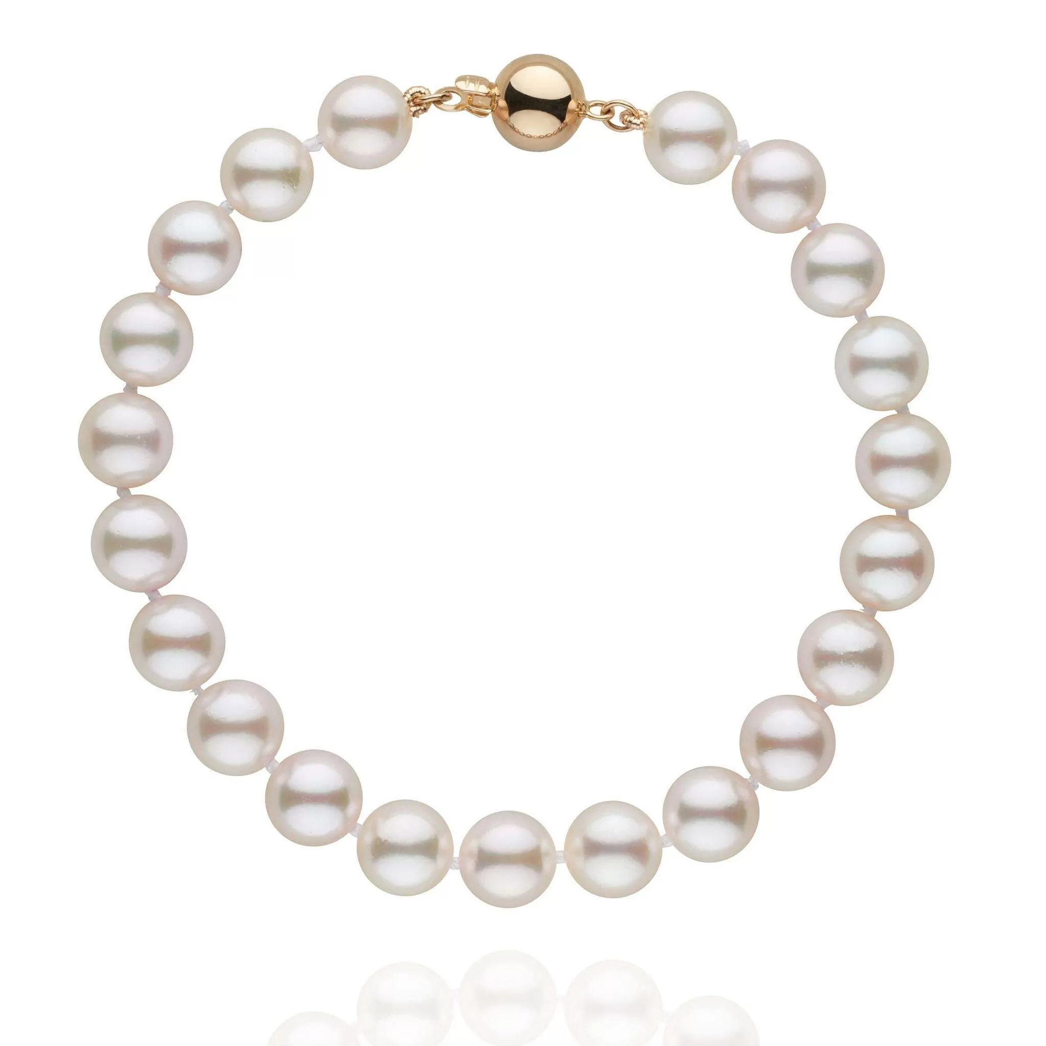 7.5-8.0 mm White Akoya AA  Pearl Bracelet