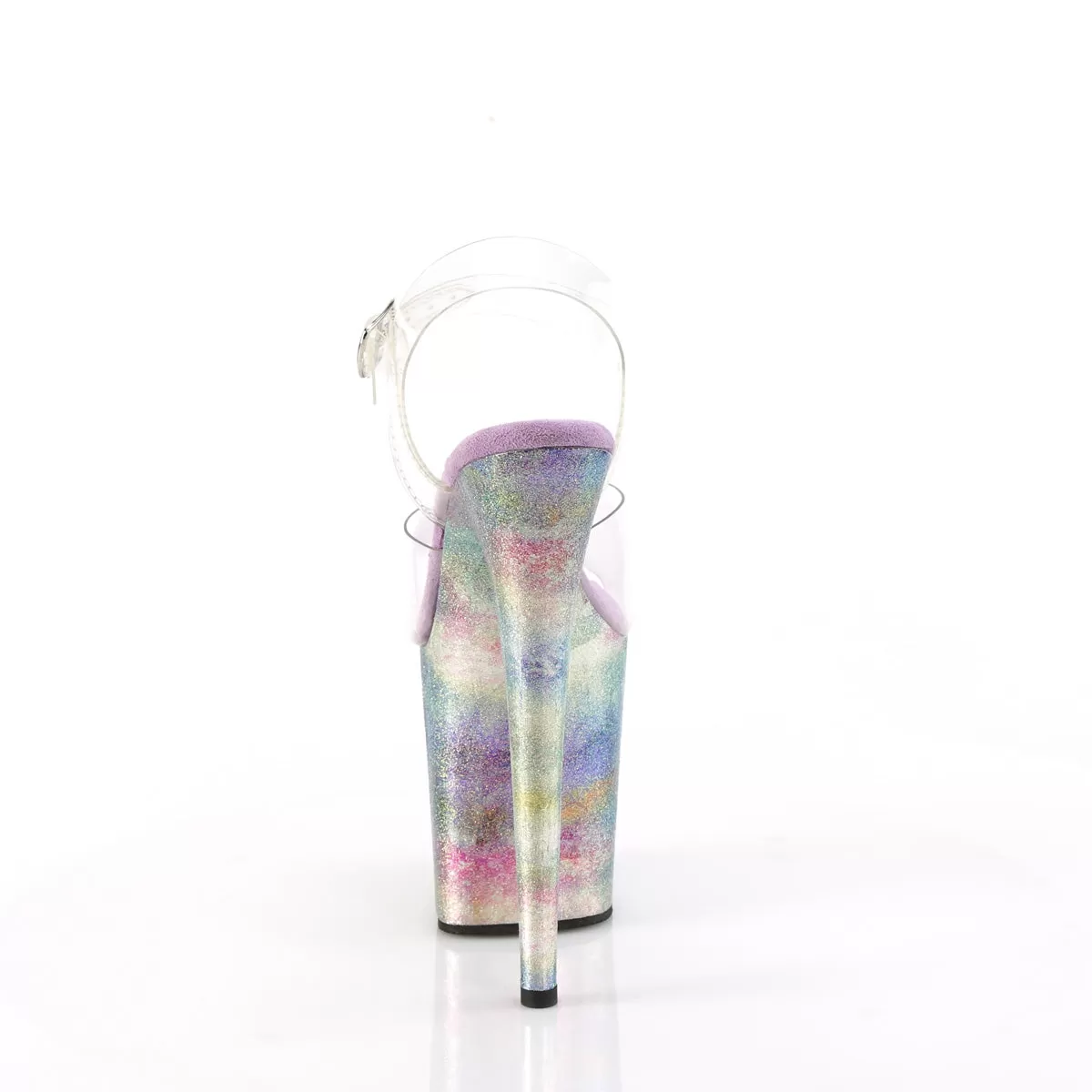 8 Inch Heel FLAMINGO-808NEB Clear Lavender