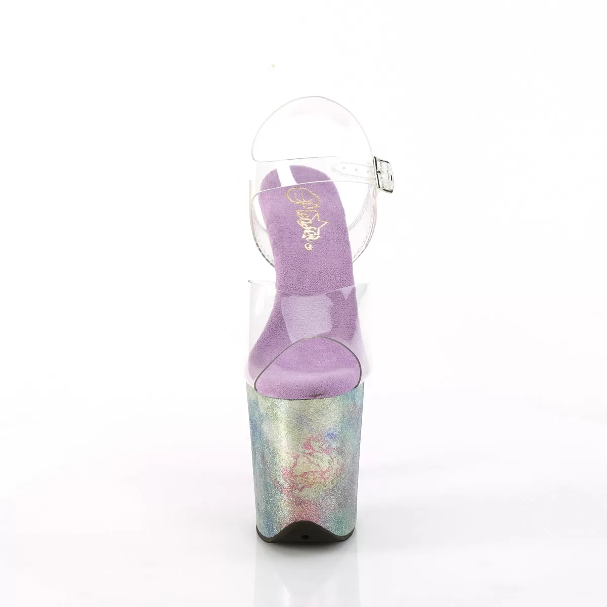 8 Inch Heel FLAMINGO-808NEB Clear Lavender