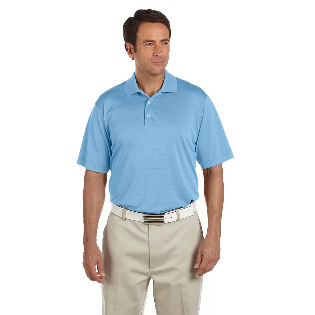 adidas Golf Men's ClimaLite Tide Blue S/S Textured Polo