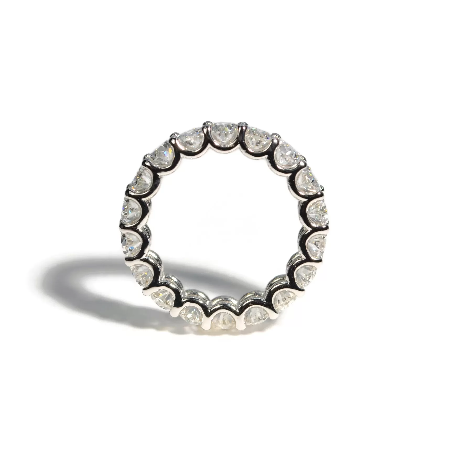 AFJ Diamond Collection - Eternity Band Ring with Oval Diamonds 5.43 carats, Platinum