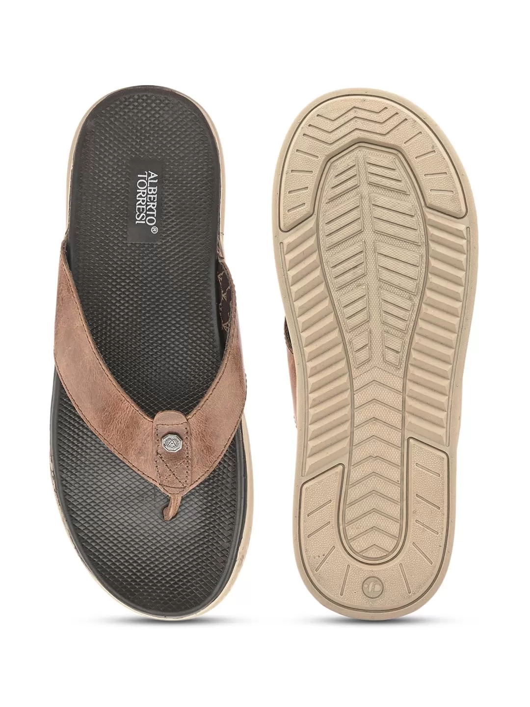 Alberto Torresi African Leather Thongs For Men With Extra Padded Flexible Footbeds Daily wear