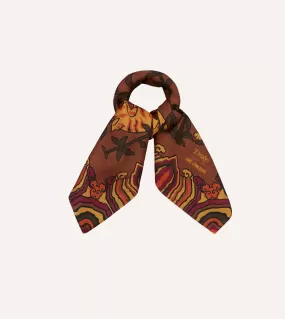 ALD / Drake's Brown Graphic Bandana