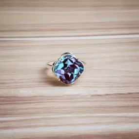 Alexandrite Ring 925 Sterling Silver Ring For Women Elegant Ring Wedding Gift For Her Handmade Promise Ring Multicolor Gemstone Cute Ring