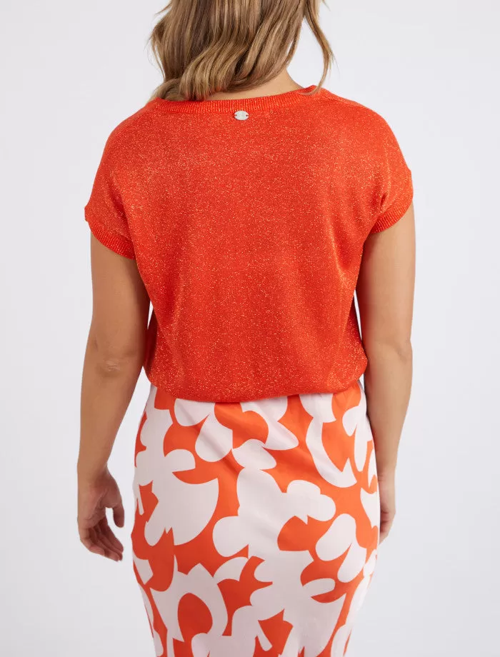 Alma Metallic Knit (Spicy Orange)