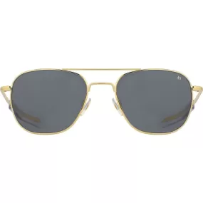 American Optical Big General Sunglasses | Gold/Polarized Nylon Grey