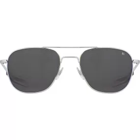 American Optical Big Original Pilot Sunglasses Bayonet | Silver/Nylon Grey