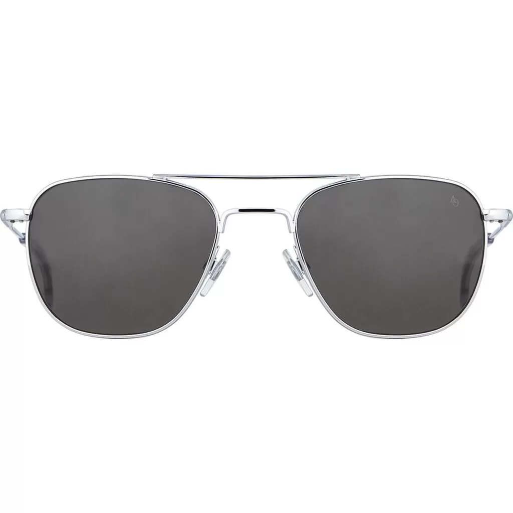 American Optical Big Original Pilot Sunglasses Standard | Silver/Polarized Nylon Grey