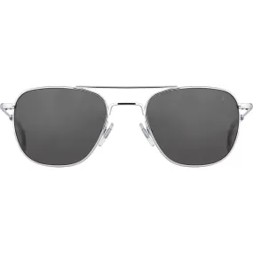 American Optical Big Original Pilot Sunglasses Standard | Silver/Polarized Nylon Grey