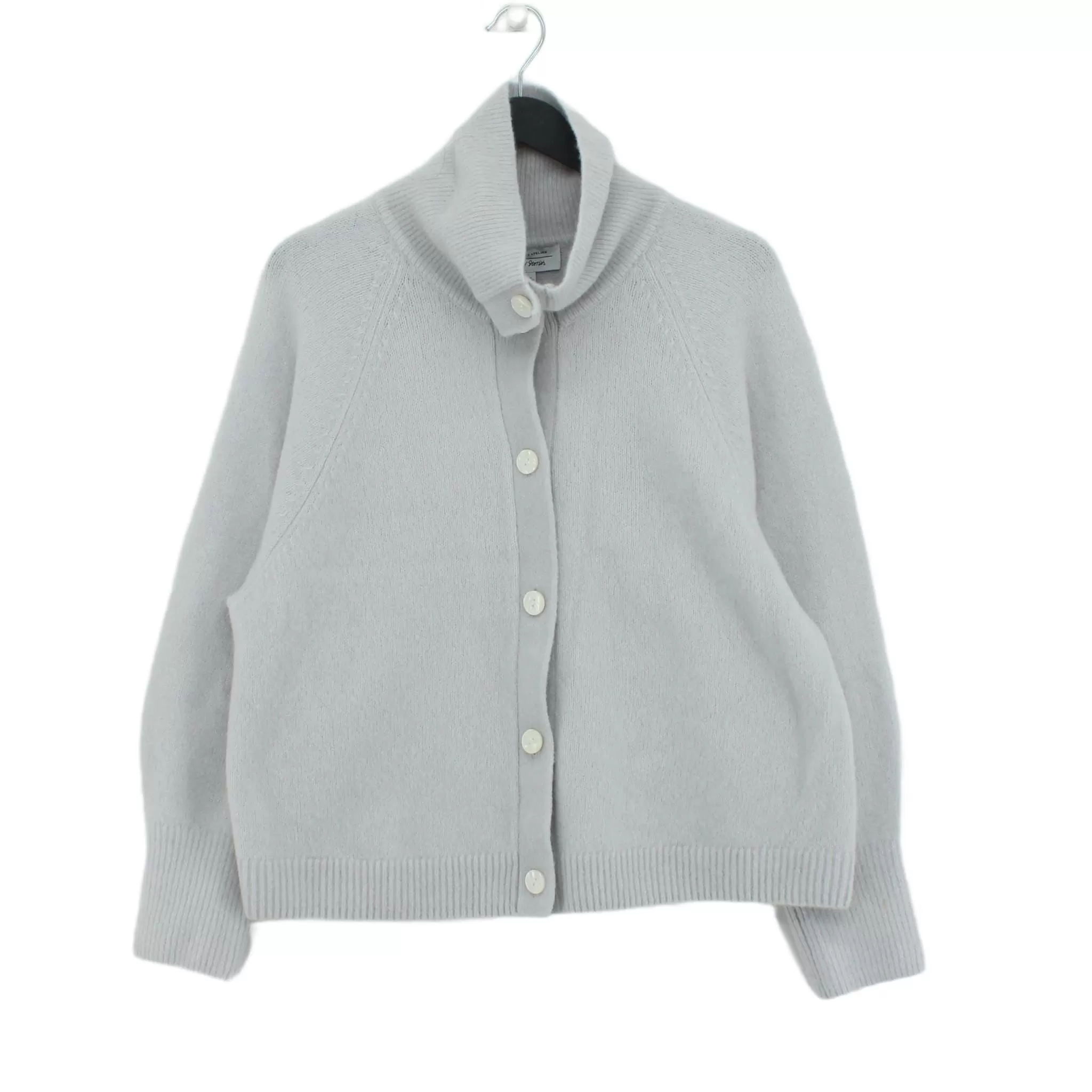 & Other Stories Women's Cardigan M Grey Wool with Elastane, Nylon, Other