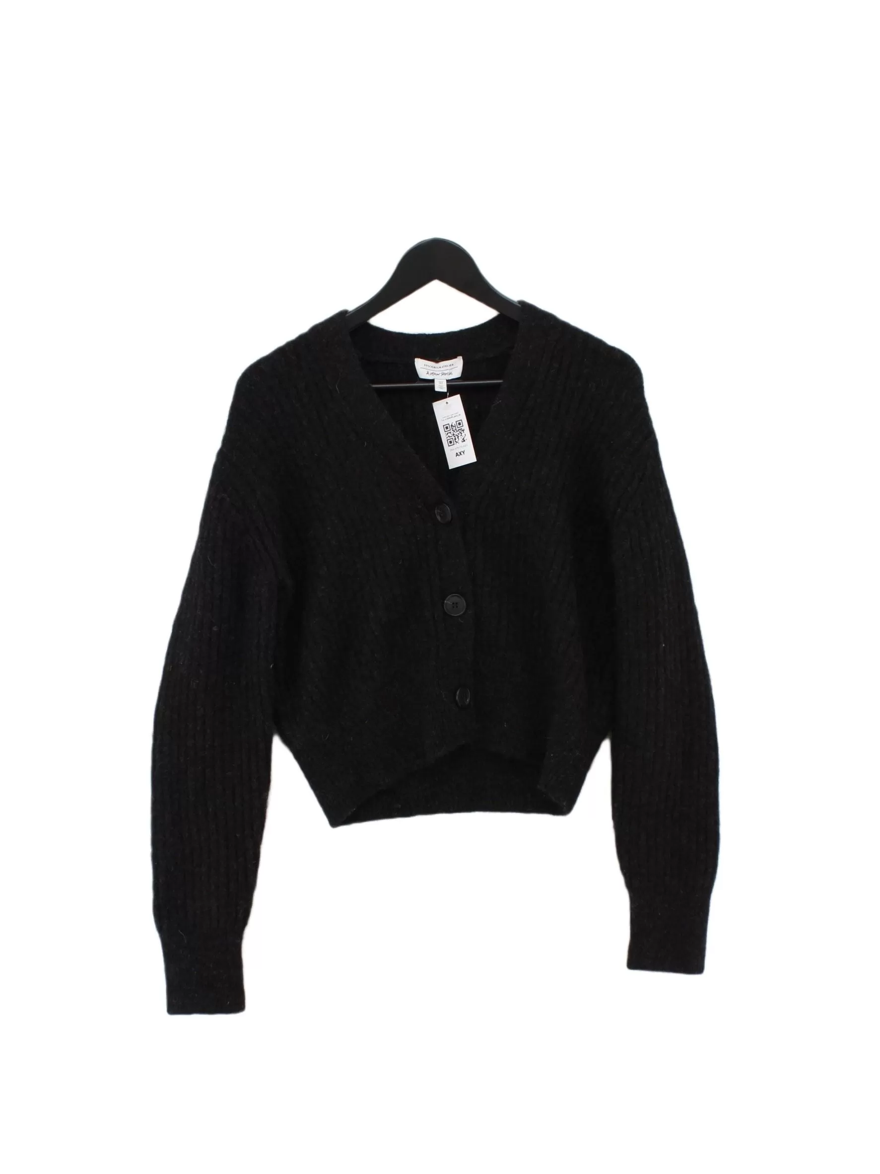 & Other Stories Women's Cardigan S Black Polyamide with Elastane, Mohair, Wool