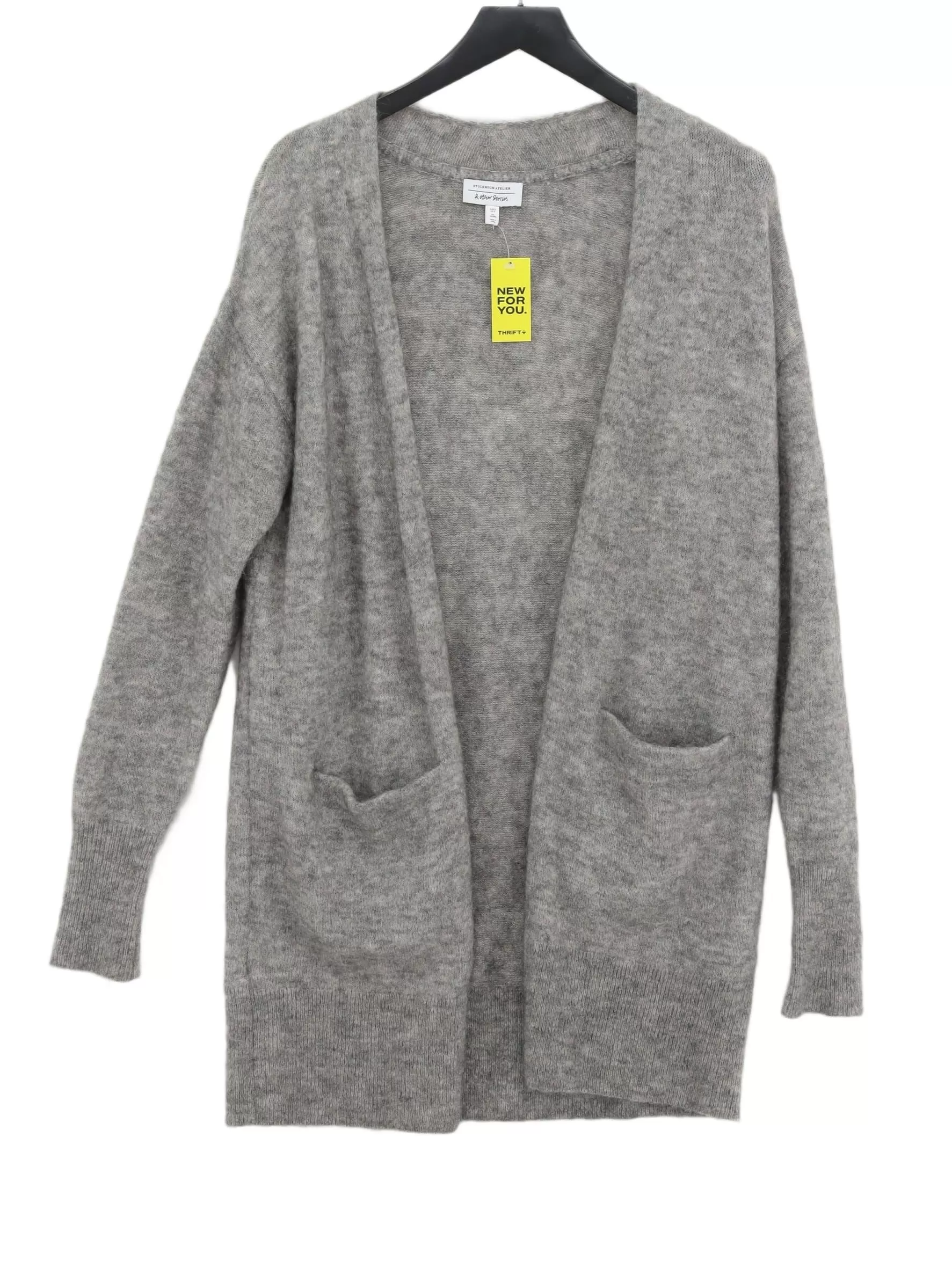 & Other Stories Women's Cardigan S Grey Polyamide with Elastane, Mohair, Wool