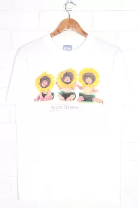 Anne Geddes 1995 Sunflower Babies Single Stitch T-Shirt USA Made (M)