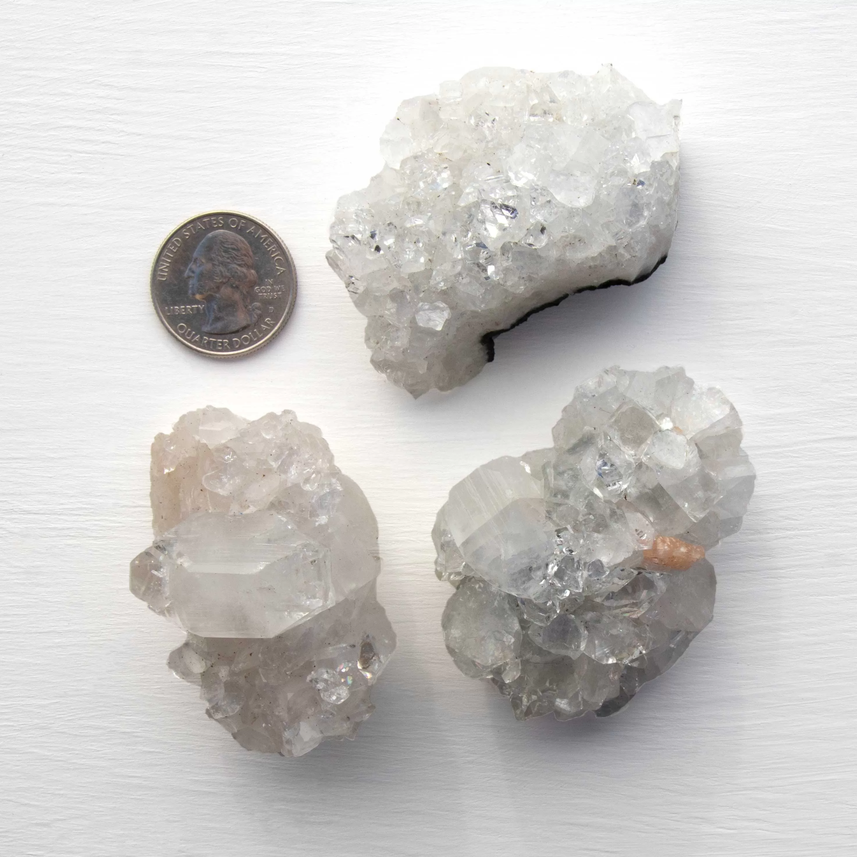 Apophyllite- White, Clusters