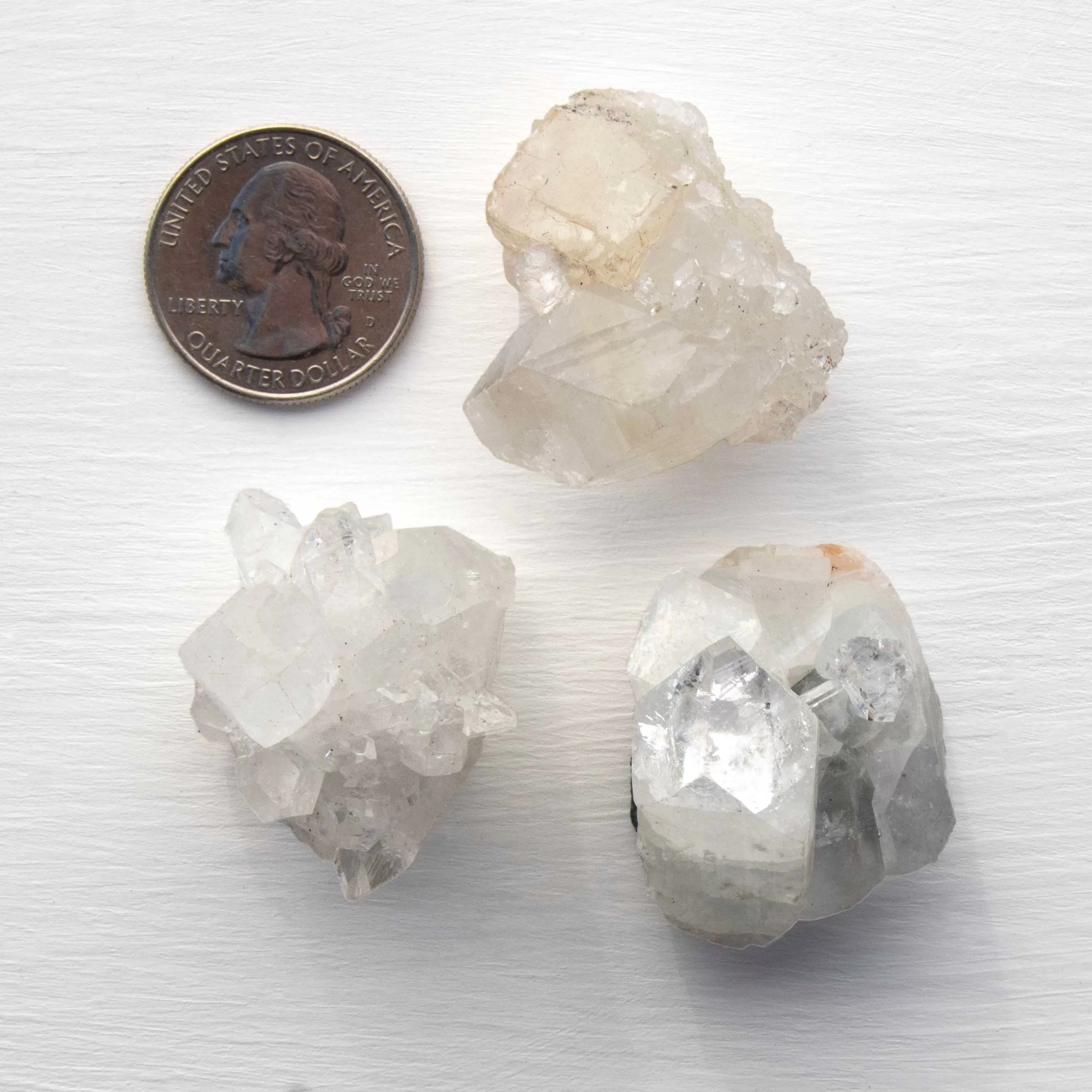 Apophyllite- White, Clusters