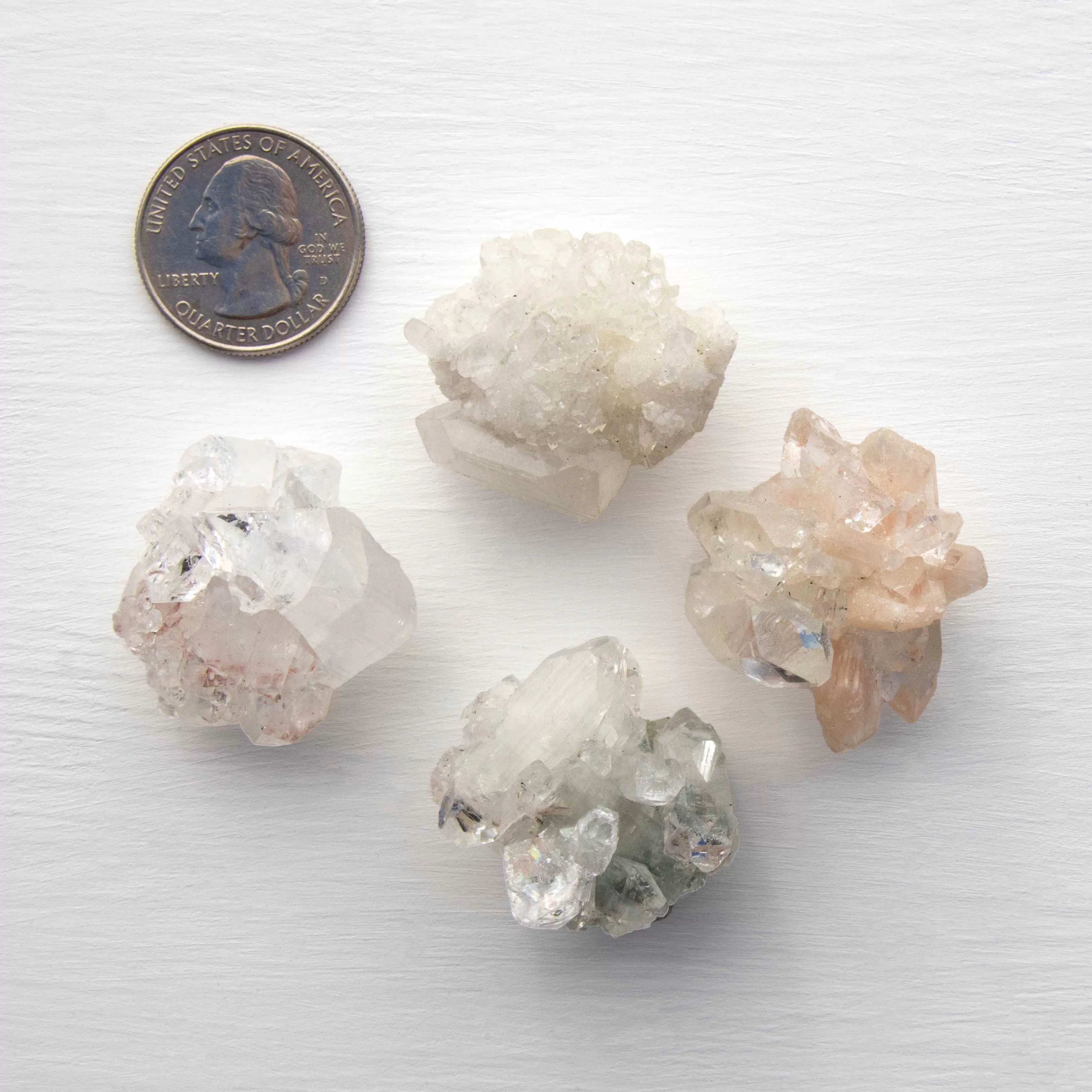 Apophyllite- White, Clusters