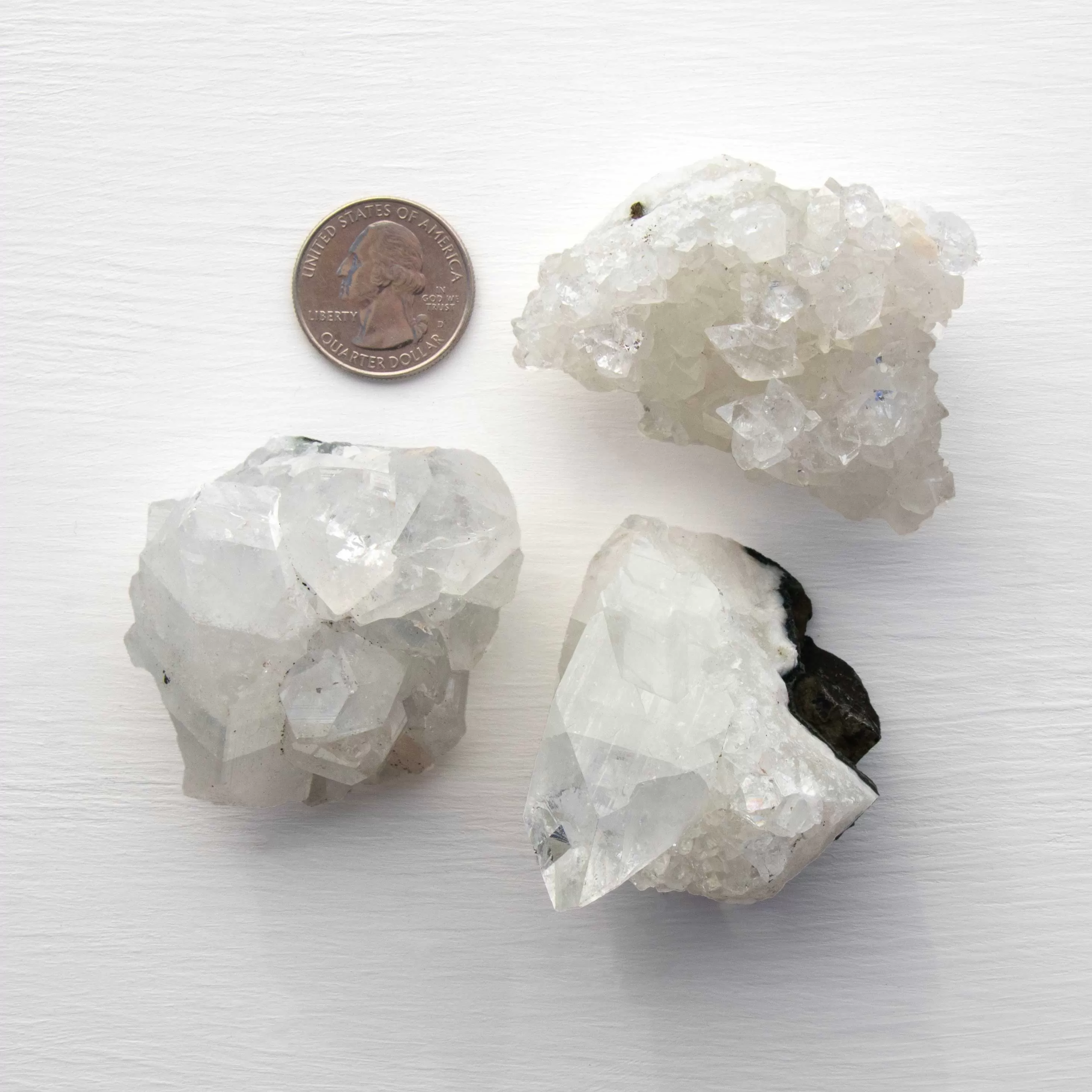 Apophyllite- White, Clusters