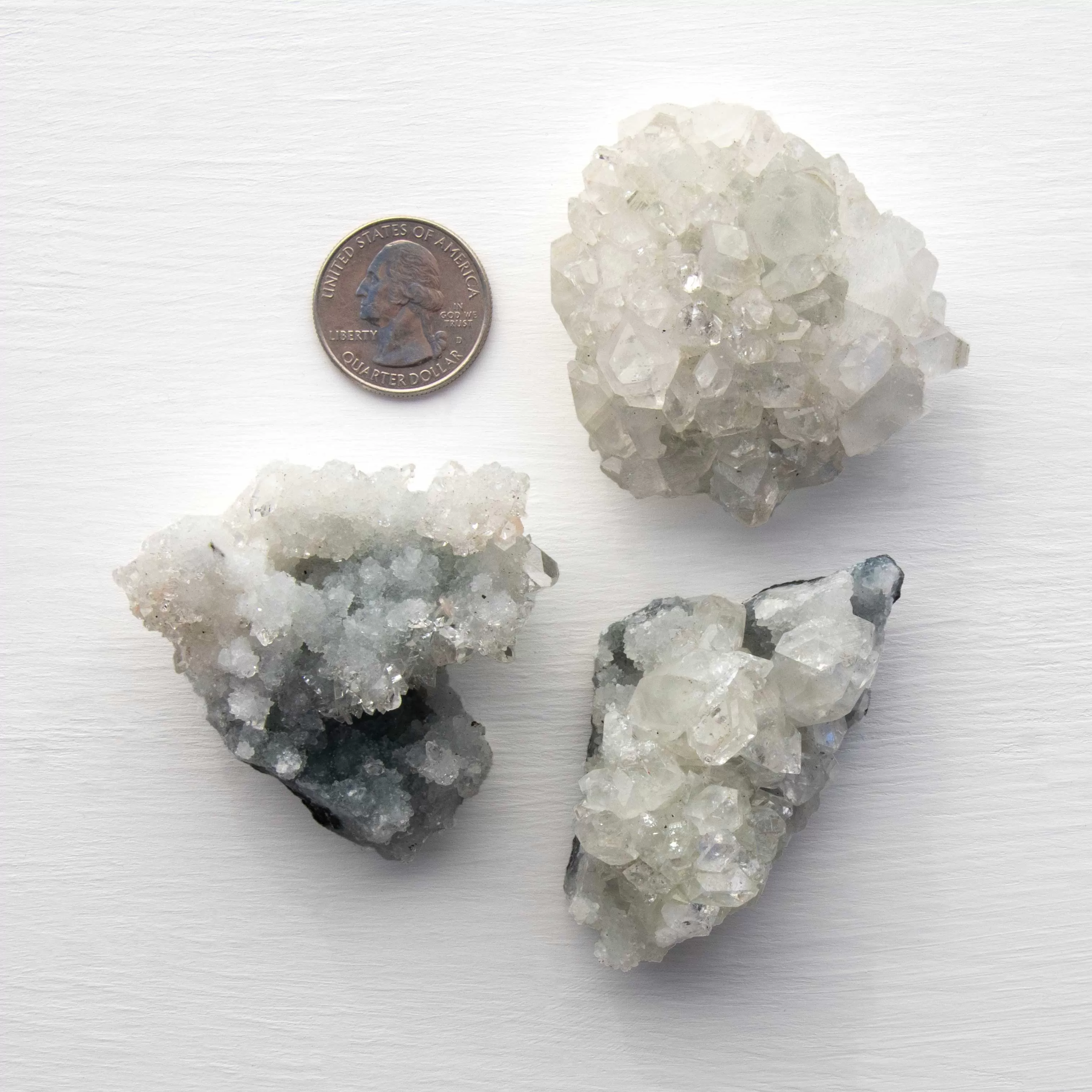 Apophyllite- White, Clusters