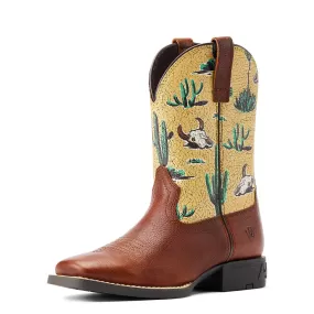 Ariat Kids Round Up WST Spiced Cider/Desert Scene Boots