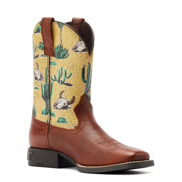 Ariat Kids Round Up WST Spiced Cider/Desert Scene Boots