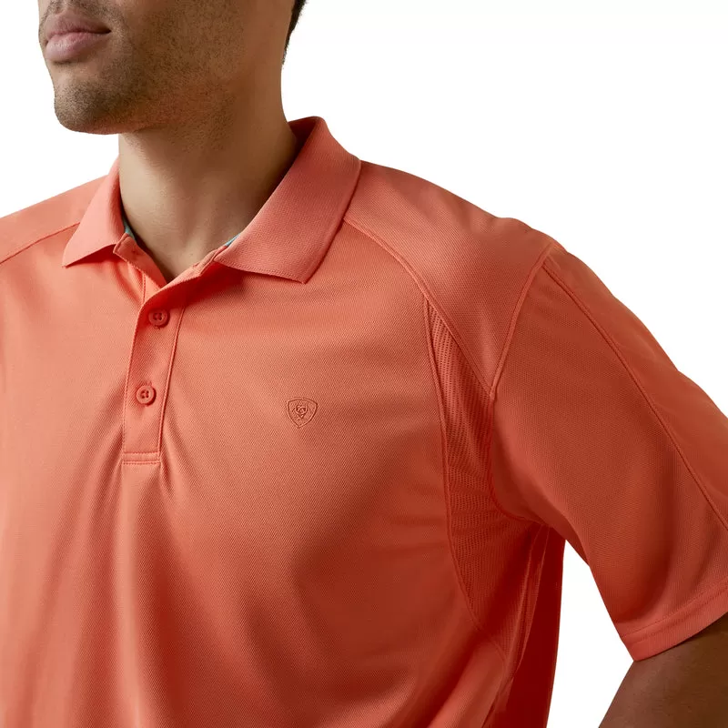 'Ariat' Men's AC Polo - Peach Echo