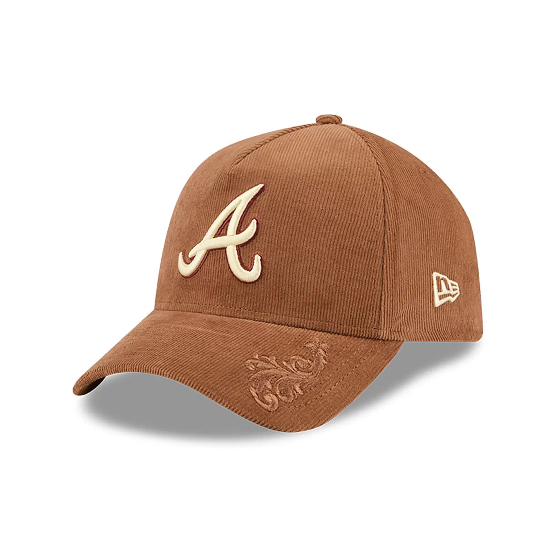 Atlanta Braves Ornamental Cord Brown 9FORTY A-Frame Adjustable Cap