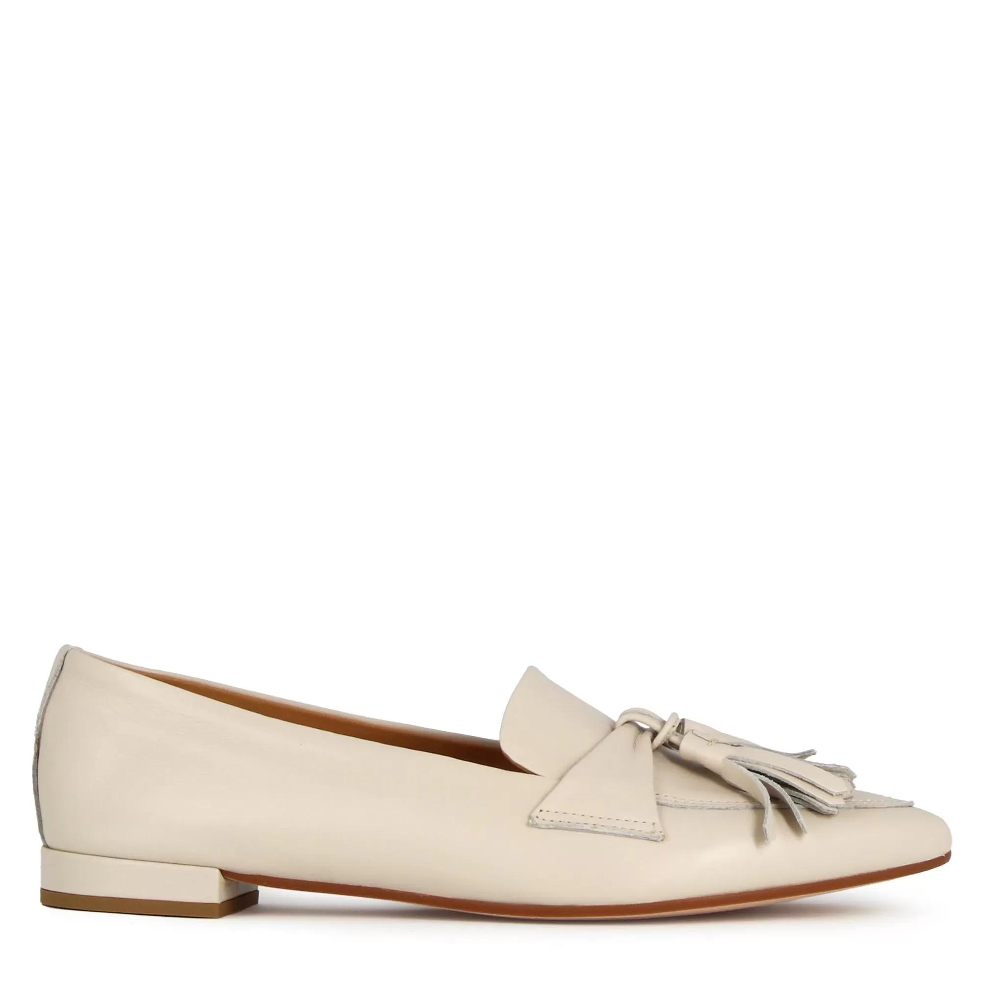 Ballerina da donna casual con nappine colore beige