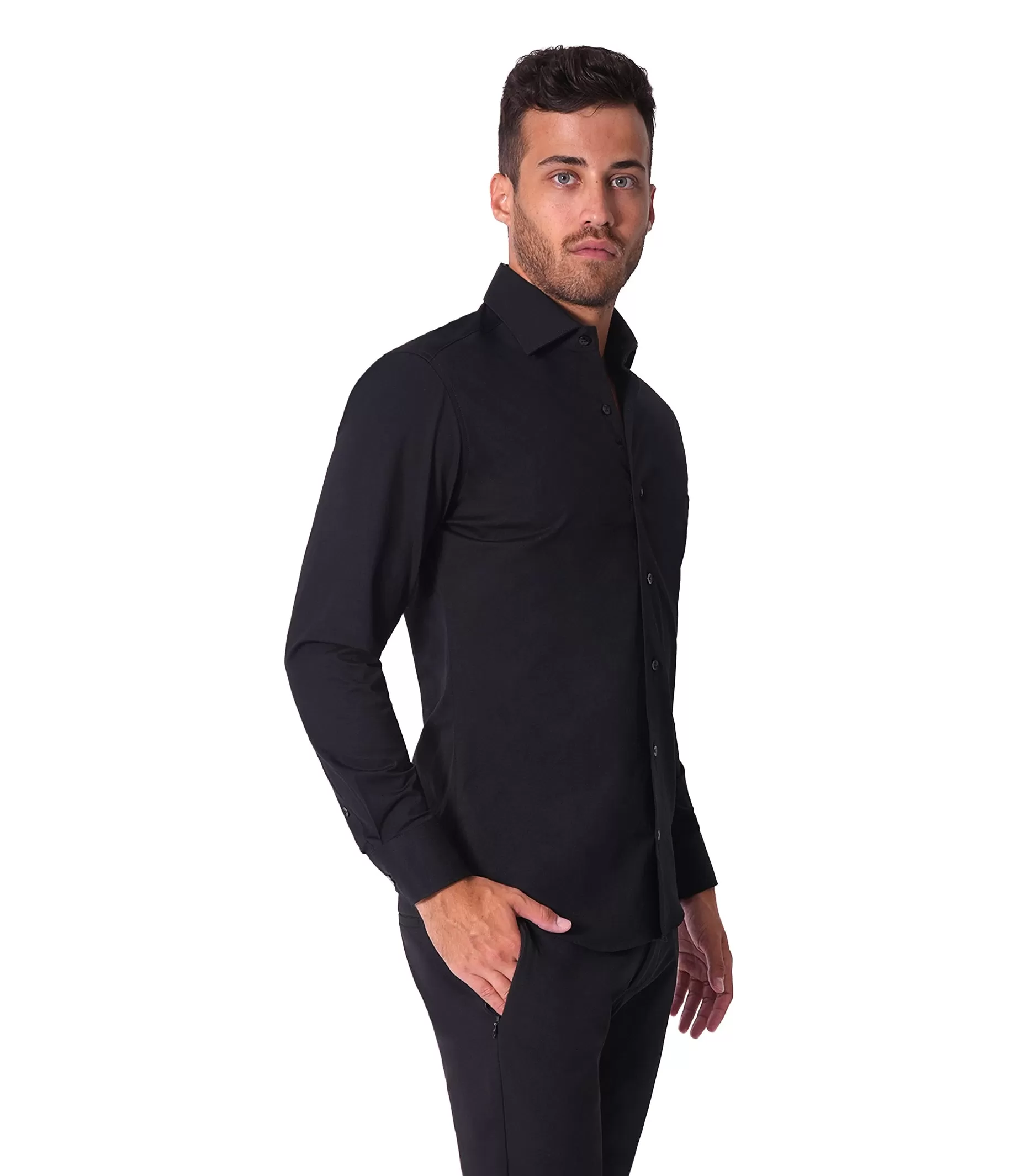 Bertigo Shirt | Cooper-18 Black Solid