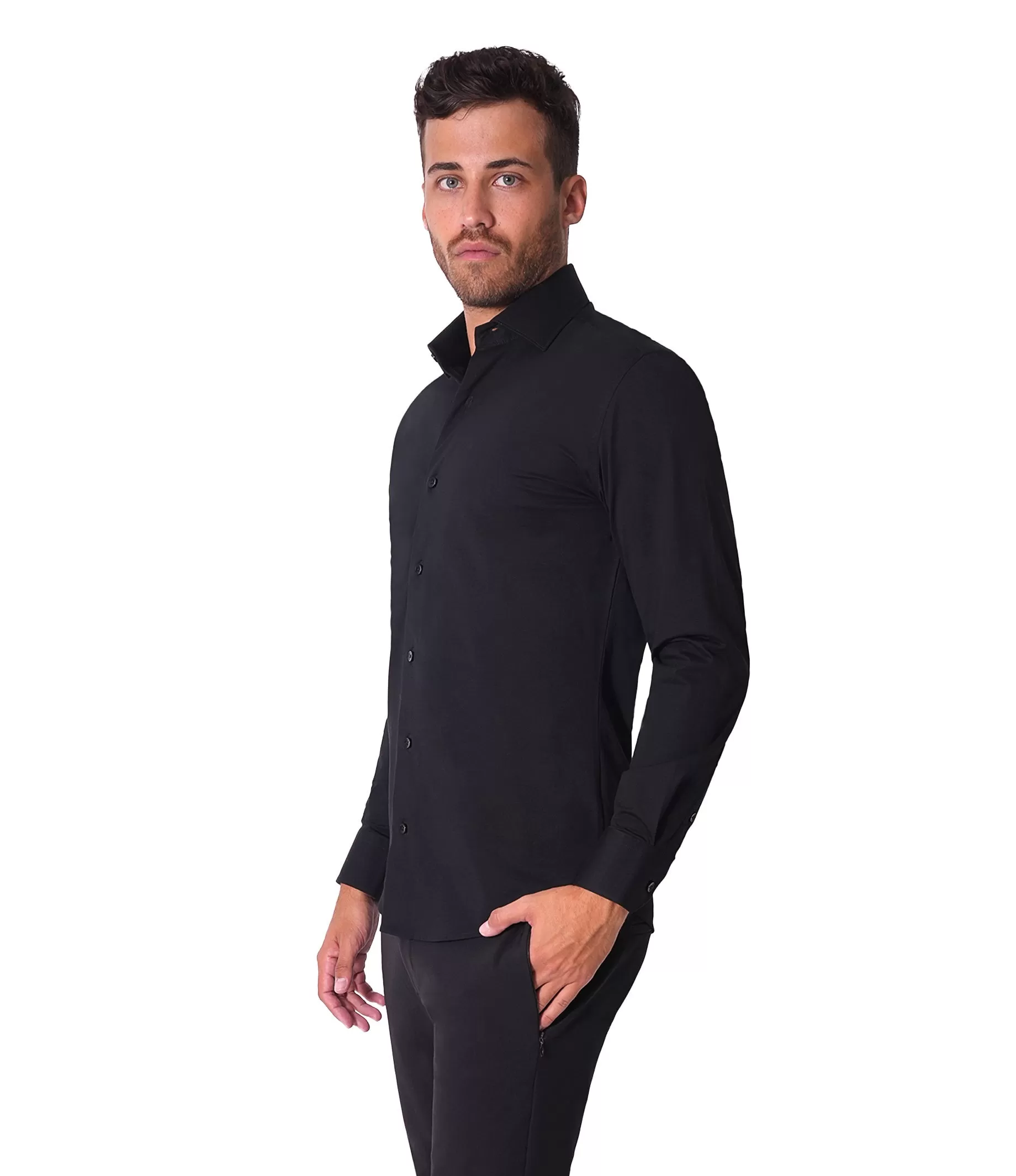 Bertigo Shirt | Cooper-18 Black Solid