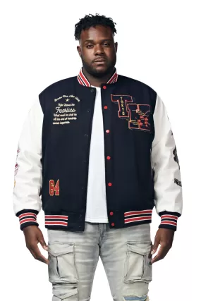 Big And Tall Tokyo Varsity Jacket - Navy